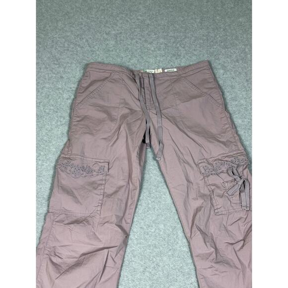 Old Navy Womens Size 1 Purple Low Waist Straight Leg Cargo Pants Y2k - Picture 12 of 14